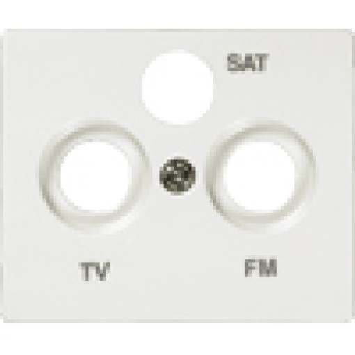 IRIS Cover plate for R TV SAT socket 3hole polar white