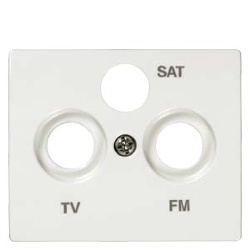 IRIS Cover plate for R TV SAT socket 3hole polar white