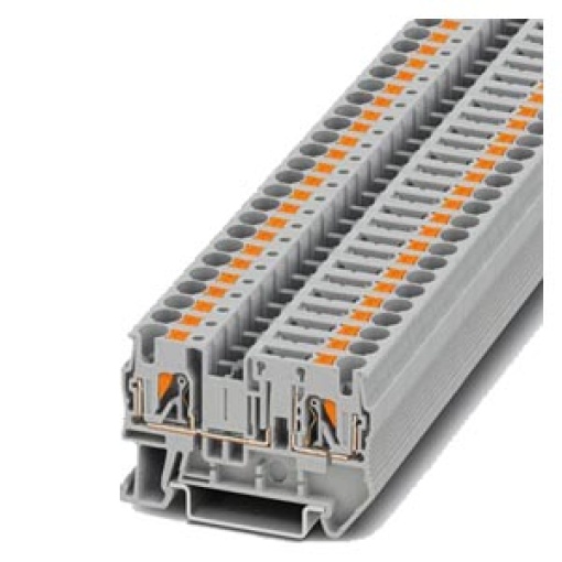 Isolating terminal 4 mm2 62 mm width gray