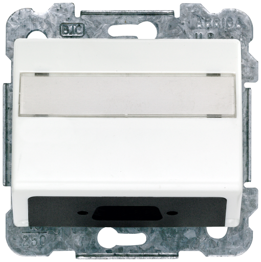 IRIS Cover plate with label for support plates Modular jack connector polar w
