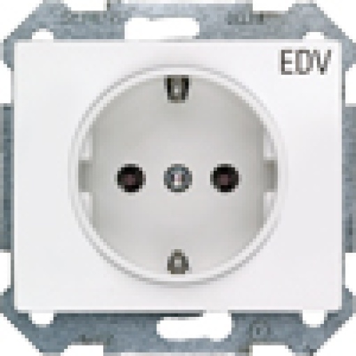 IRIS SCHUKO socket outlet 1016 A 250 V with inscription EDV polar white