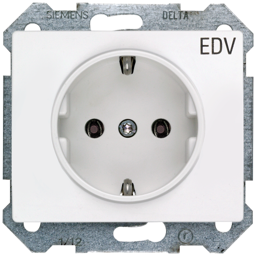 IRIS SCHUKO socket outlet 1016 A 250 V with inscription EDV polar white