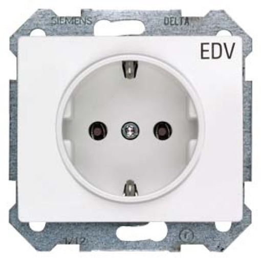 IRIS SCHUKO socket outlet 1016 A 250 V with inscription EDV polar white