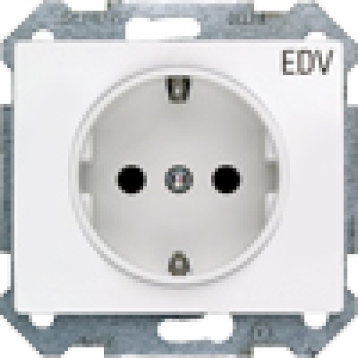 IRIS SCHUKO socket outlet 1016 A 250 V with inscription EDV Polar White with
