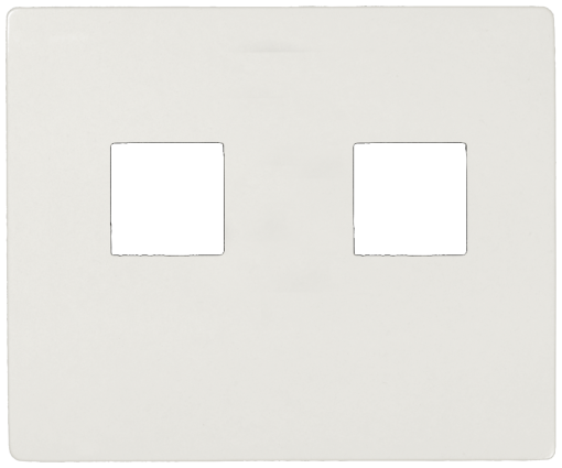 IRIS Cover plate for Telephone socket 2fold with screw terminals Polar white