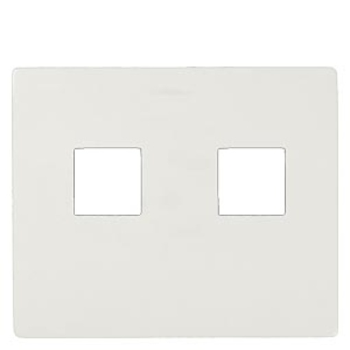 IRIS Cover plate for Telephone socket 2fold with screw terminals Polar white