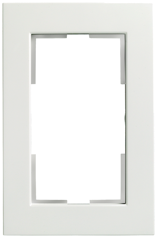 DELTA miro plastic titanium white frame double for double socket outlet