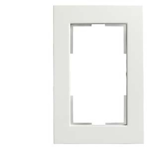 DELTA miro plastic titanium white frame double for double socket outlet