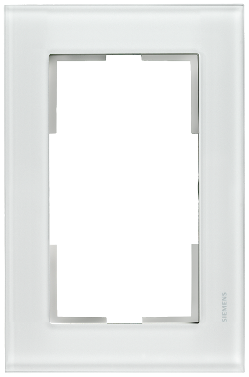 DELTA miro glass white frame double for double socket outlet