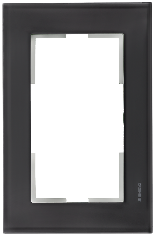 DELTA miro glass black frame double for double socket outlet