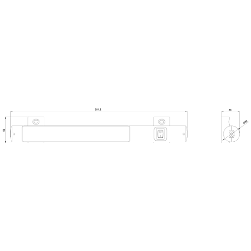 LED light 100240 V AC onoff switch screw fixing