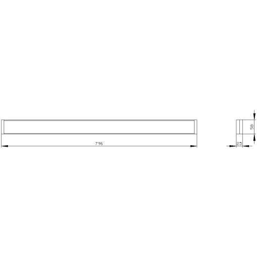 SIVACON trim strip W 800 mm Petrol