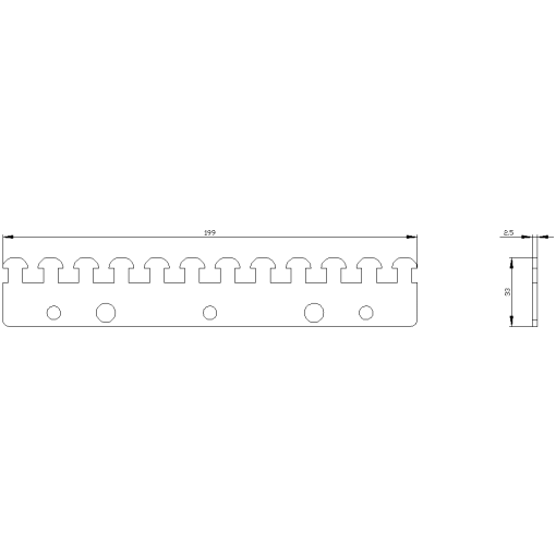 SIVACON toothed bar L 100 mm zincplated