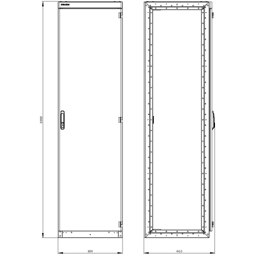 SIVACON switchgear cabinet empty enclosure without side panels acc to IEC