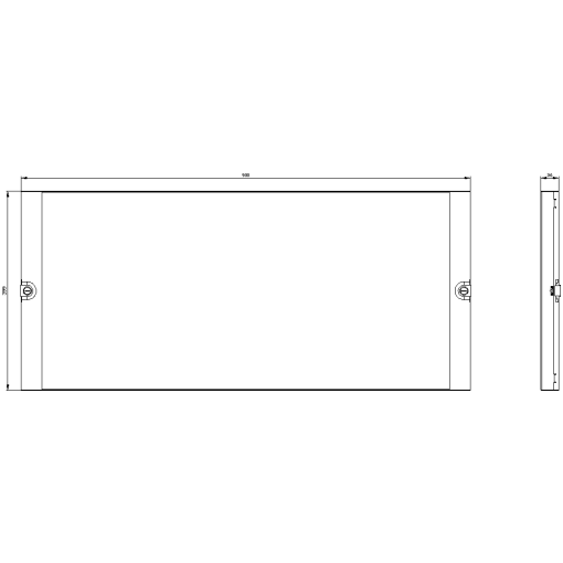 ALPHA NF section cover Depth 35 mm H400 W900 mm