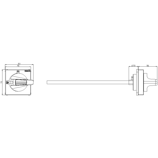 Doorcoupling rotary operating mechanism Standard without tolerance compensat