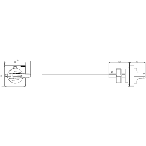 Standard doorcoupling rotary operating mechanism with tolerance compensation