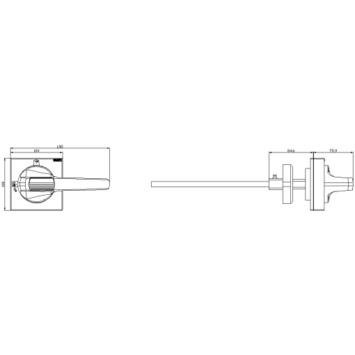 Doorcoupling rotary operating mechanism standard with tolerance compensation