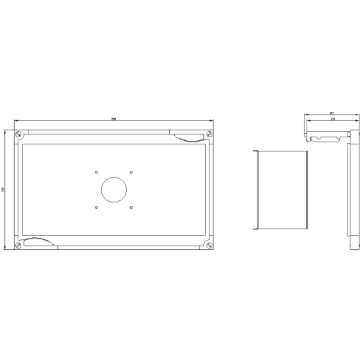 ALPHA assembly kit 1x 3KF3 or 1x 3KF4 up to 400 A H300 mm W500 mm