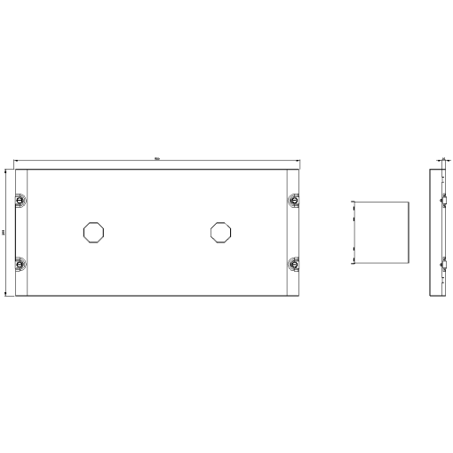 ALPHA assembly kit 2x 3KF12 or 1x 3KF34 up to 400 A H400 mm W900 mm