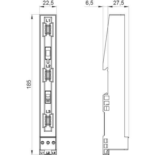 Adapter for DIN mounting rail for 3RM1 fuse module
