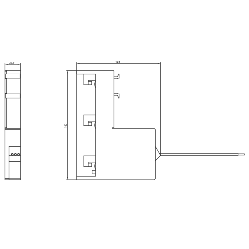 Busbar adapter compact universal with fuse module with DIN mounting rail
