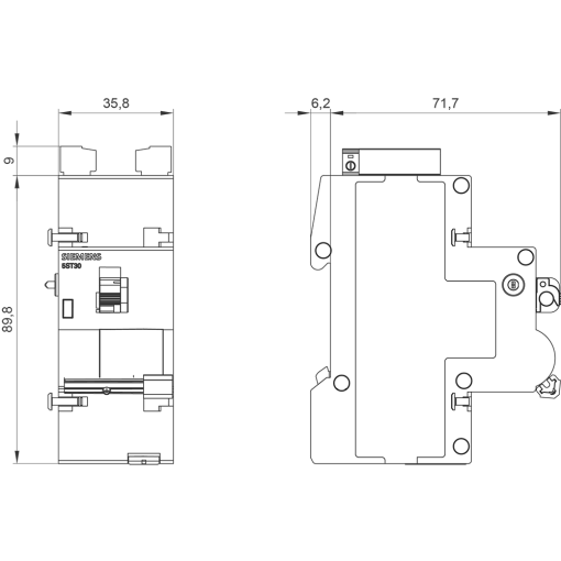 Remote operating mechanism power ext req For CB RCCB RC blocks RCBO