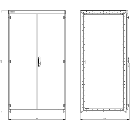 SIVACON switchgear cabinet empty enclosure without side panels acc to IEC