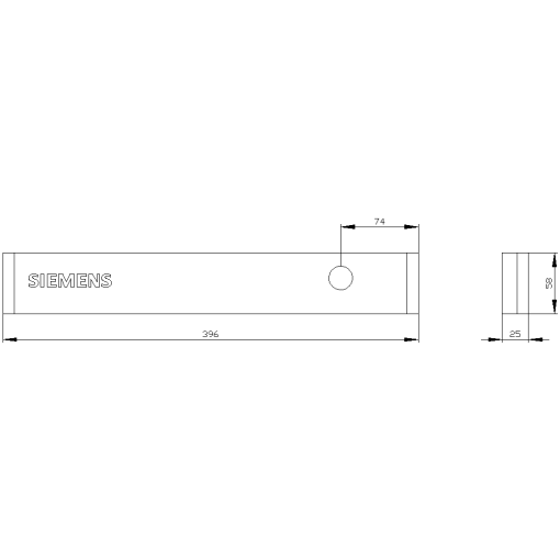SIVACON trim strip W 400 mm above the door with Siemens logo