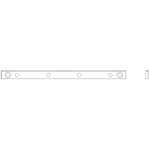 ALPHA CU distribution busbars 630 A with pressfit nuts 3pole for NH00