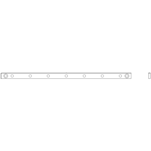 ALPHA CU distribution busbars 630 A with pressfit nuts 3pole for NH00