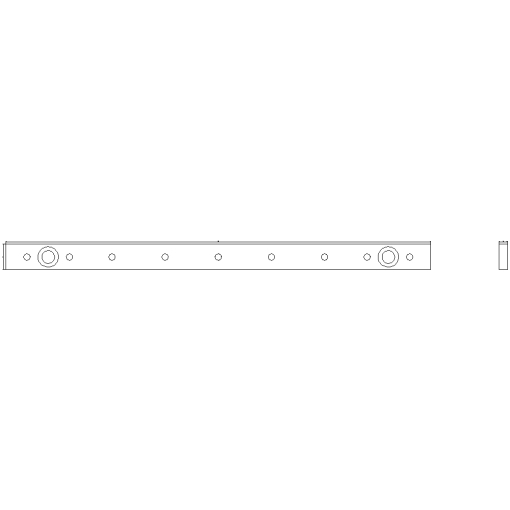 ALPHA CU distribution busbars 630 A with pressfit nuts 3pole for NH13