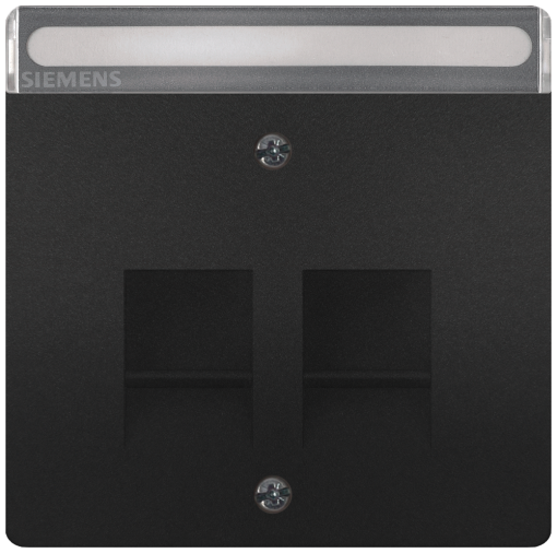 DELTA style cover plate for modular jack support plate with labeling field a
