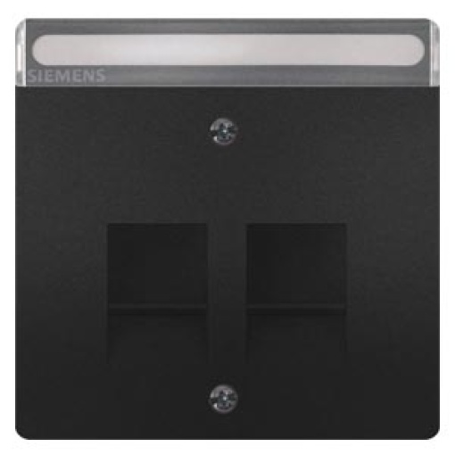 DELTA style cover plate for modular jack support plate with labeling field a