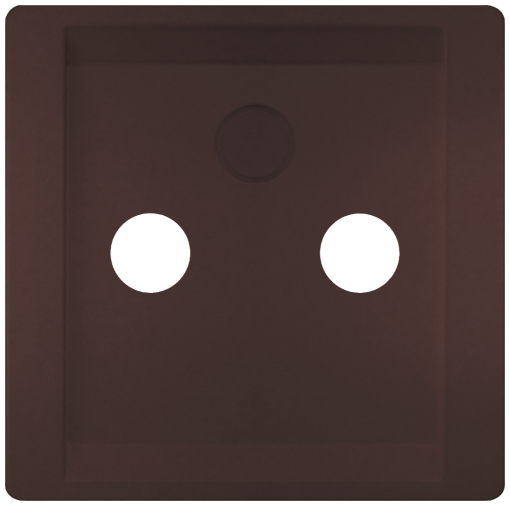 DELTA style cover plate for TVRFSAT 2 and 3hole chocolate