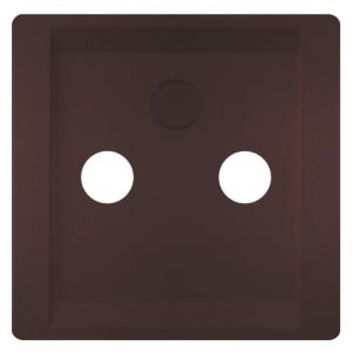 DELTA style cover plate for TVRFSAT 2 and 3hole chocolate