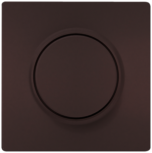DELTA style cover plate for dimmer with rotary knob chocolate