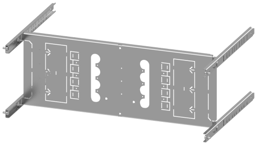 SIVACON S4 3VA12 mounting panel 250 A 4pole fixedmounted H 200 mm W 