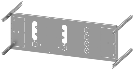 SIVACON S4 mounting panel 3VA23 400 A 3pole fixedmounted H 250 mm W 8