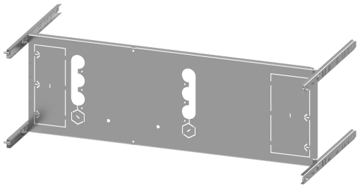 SIVACON S4 mounting panel 3VA23 400 A 3pole plugin socket withdrawable