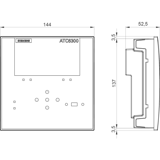 SENTRON 3KC ATC6300 LCD 144x144 mm transfer control device for control