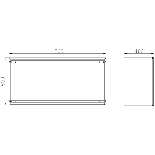 SK1 marshaling box IP55 H650 W1300 D400 screwed front plate