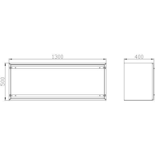 SK1 marshaling box IP55 H500 W1300 D400 screwed front plate