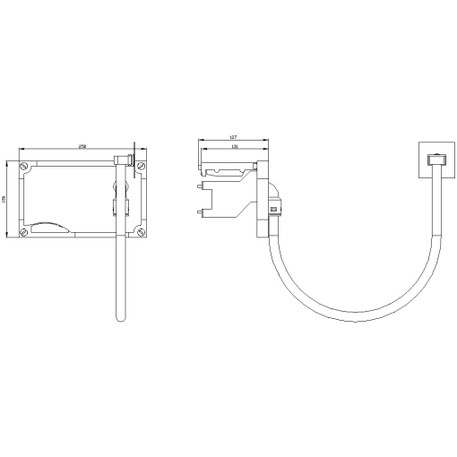 ALPHA cable connection from assembly kit to door M20 H150 mm W250 mm
