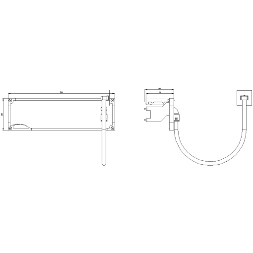 ALPHA cable connection from assembly kit to door M20 H150 mm W500 mm
