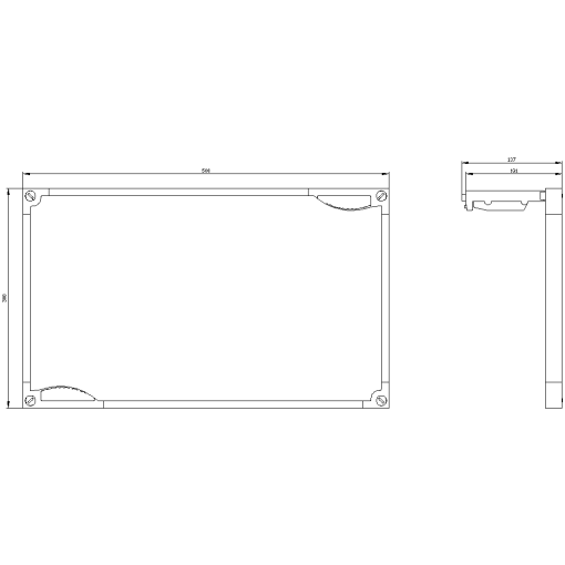 Reserve section cover with inspection window H300 mm W500 mm