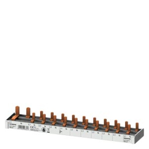 Compact pin busbar 10 mm2 connection 1PN RCCB N right 1x RCCB 2pole