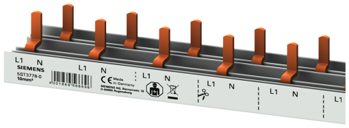 Compact pin busbar 10 mm2 connection 1PN compact device 1 MW  auxiliary s