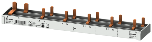 Compact pin busbar 10 mm2 connection 2pole L  N 1x RCCB 2pole  5