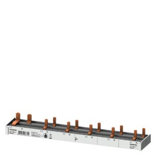 Compact pin busbar 10 mm2 connection 2pole L  N 1x RCCB 2pole  5